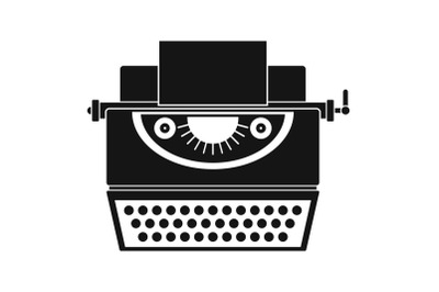 Classic typewriter icon, simple style