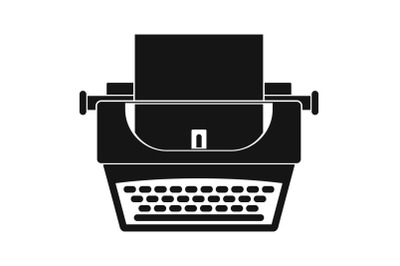 Soviet typewriter icon, simple style