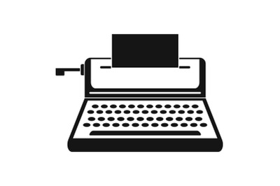 Small typewriter icon, simple style