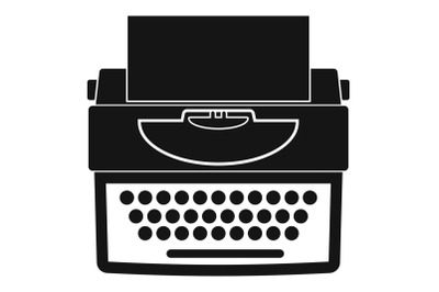 New typewriter icon, simple style