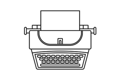 Soviet typewriter icon, outline style