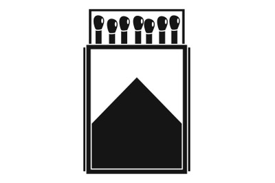 Wood matchbox icon, simple style