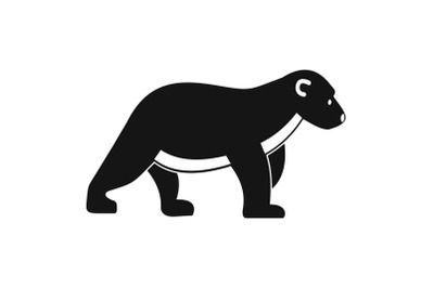 Polar bear kid icon, simple style