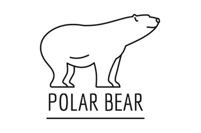 Polar bears logo, outline style
