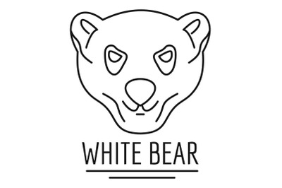 White bears logo, outline style