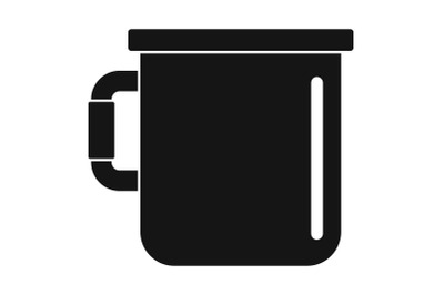 Camp cup icon, simple style