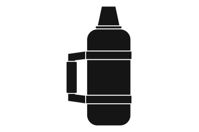 Camp thermos icon, simple style