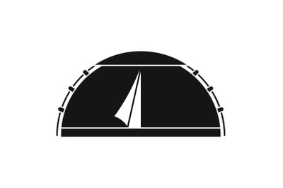 Camp round tent icon, simple style