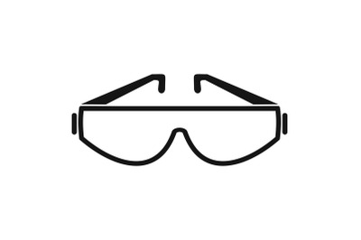 Safety glasses icon, simple style