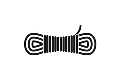 Hiking rope icon, simple style