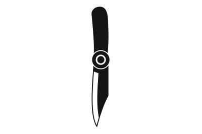 Camp knife icon, simple style
