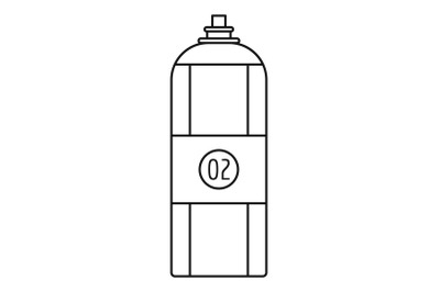 Oxygen spray icon, outline style