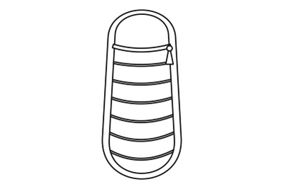 Sleep bag icon, outline style