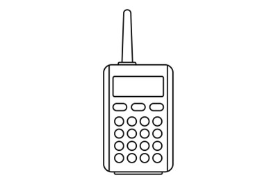 Talkie radio icon, outline style