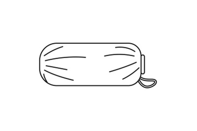 Packed sleep icon, outline style