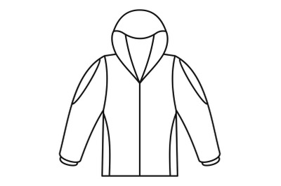 Camp jacket icon, outline style
