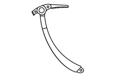 Hiking axe icon, outline style