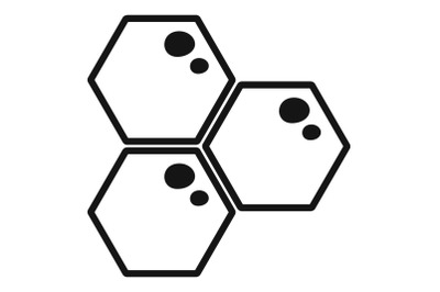 Honey comb icon, simple style