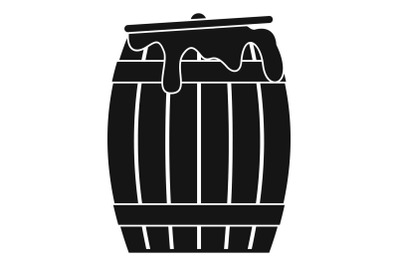 Honey barrel icon, simple style