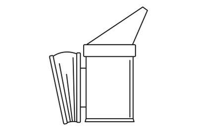 Bee smoker icon, outline style