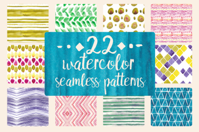22 Watercolor patterns