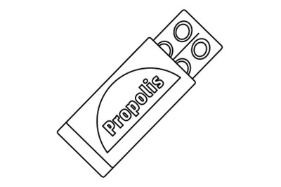 Propolis pills icon, outline style