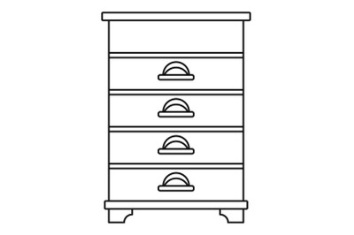 Wood bee house icon, outline style