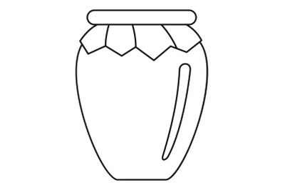 Honey jar icon, outline style