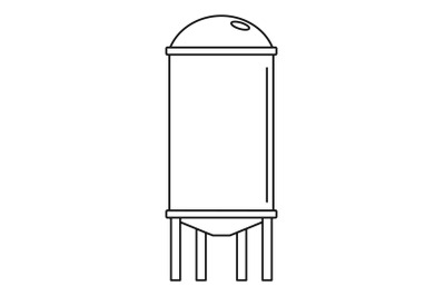 Water farm reserve icon, outline style