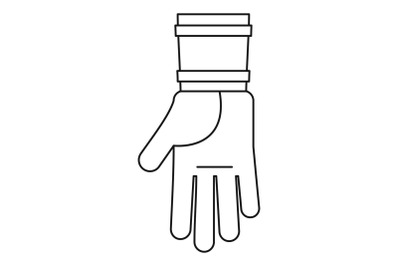 Farm glove icon, outline style