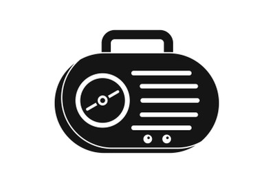 Portable radio icon, simple style