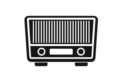 Fm radio icon, simple style