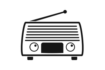 Radio tuner icon, simple style