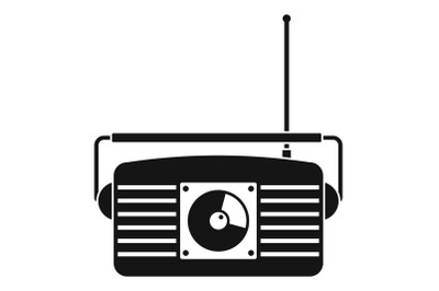 Radio receiver icon, simple style