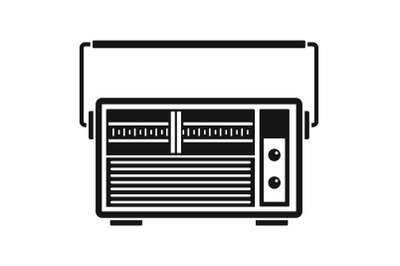 Analog radio icon, simple style