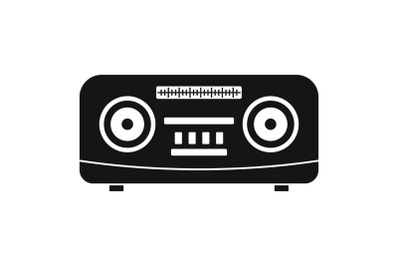 Modern radio icon, simple style