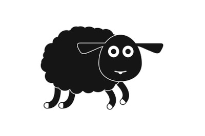 Sheep icon, simple style