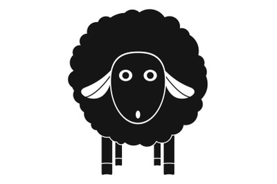 Wow sheep icon, simple style