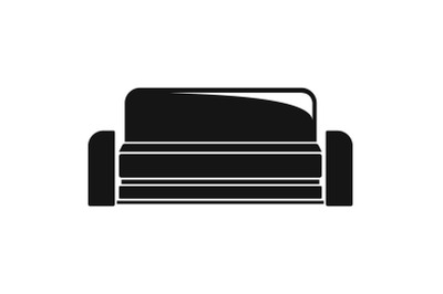 Low sofa icon, simple style