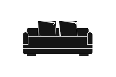 Relax sofa icon, simple style
