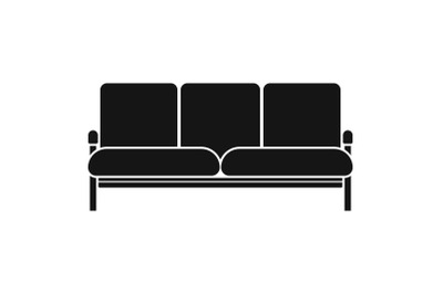 Retro sofa icon, simple style