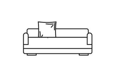 Relax sofa icon, outline style