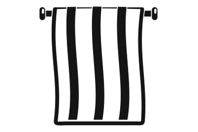 Stripped towel icon, simple style