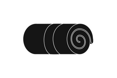 Rolled towel icon, simple style