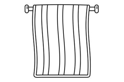 Stripped towel icon, outline style