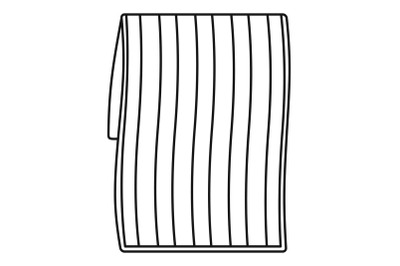 Beach towel icon, outline style