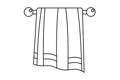 Bathroom towel icon, outline style