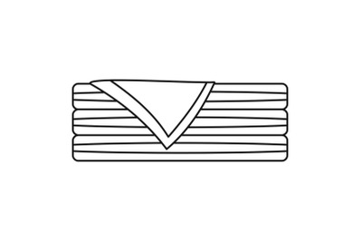 Sorted towel icon, outline style