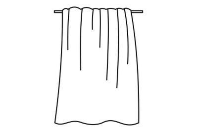 Big towel icon, outline style