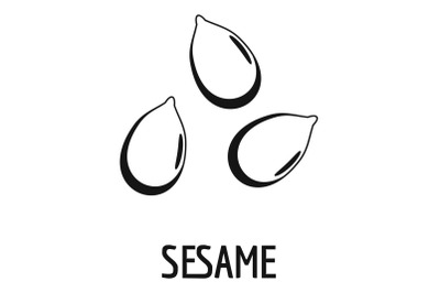 Sesame icon, simple style